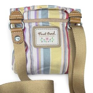 Fossil Crossbody Bag Striped Textile Multicolor Boho Messenger Festival Y2K